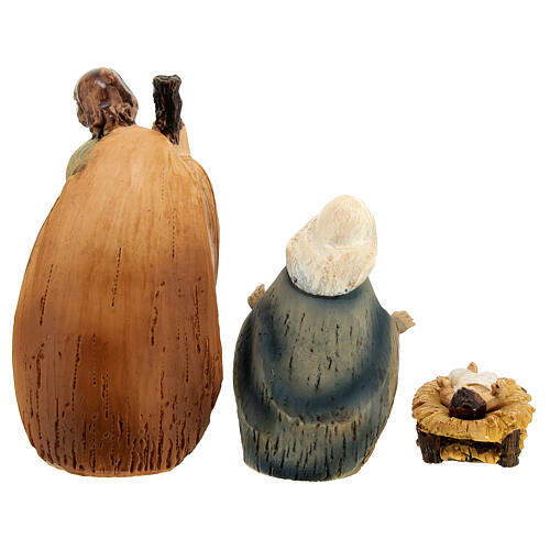 Nativity set with Holy Family Wise Men and shepherd, resin, for Nativity Scene with 10 cm characters 7