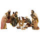 Set Sagrada Familia Reyes Magos past resina belén 10 cm s1