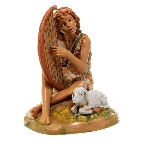 Fauno Azarel con lira per presepi 12 cm Fontanini 2