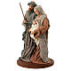 Holy Family statue in resin cloth on wooden base Shabby Chic 25 cm s3