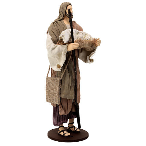 Nativity shepherds 2 pcs assorted resin cloth Country Collectibles 30 cm 8