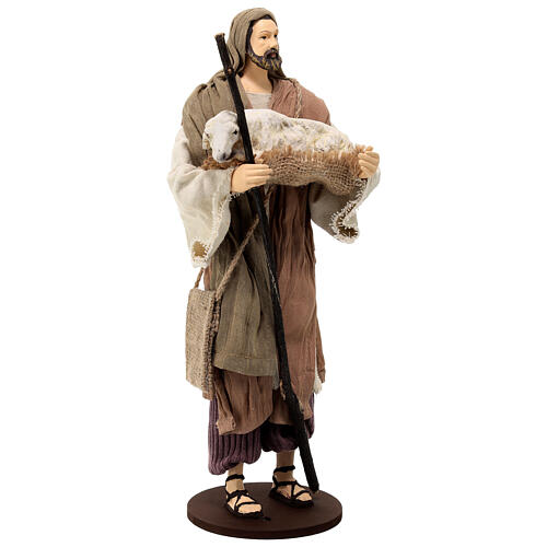 Nativity shepherds 2 pcs assorted resin cloth Country Collectibles 30 cm 10