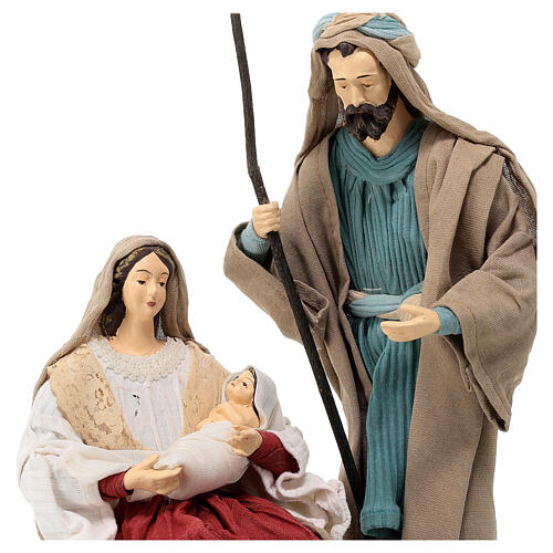 Natividad resina y tela 3 piezas Country Collectibles 30 cm 2