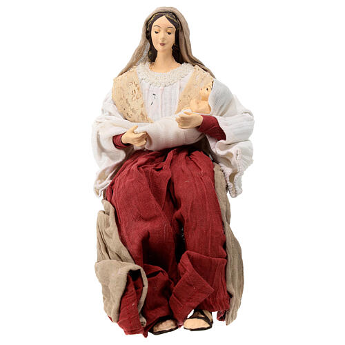 Natividad resina y tela 3 piezas Country Collectibles 30 cm 3