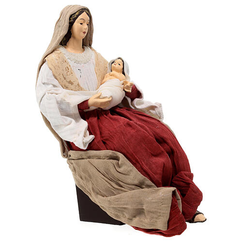 Natividad resina y tela 3 piezas Country Collectibles 30 cm 5