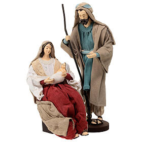 Holy Family statue resin and fabric 3 pc set Country Collectibles 30 cm