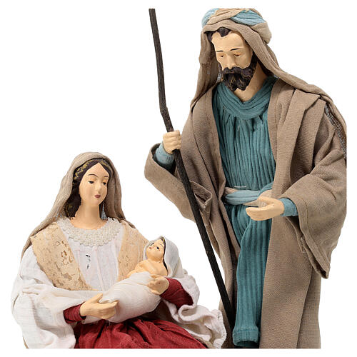 Holy Family statue resin and fabric 3 pc set Country Collectibles 30 cm 2