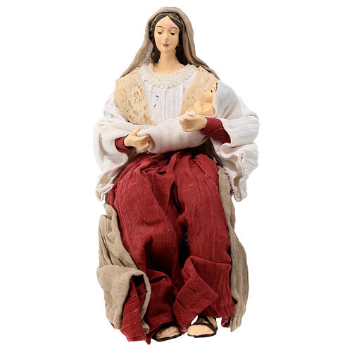 Holy Family statue resin and fabric 3 pc set Country Collectibles 30 cm 3