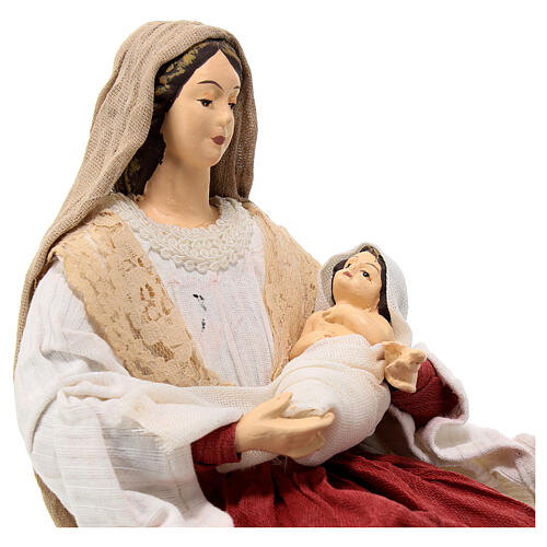 Holy Family statue resin and fabric 3 pc set Country Collectibles 30 cm 4