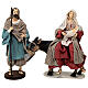 Natività 3 pz resina stoffa asinello base legno Country Collectibles 30 cm s1