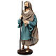 Natività 3 pz resina stoffa asinello base legno Country Collectibles 30 cm s8