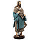 Natività 3 pz resina stoffa asinello base legno Country Collectibles 30 cm s9