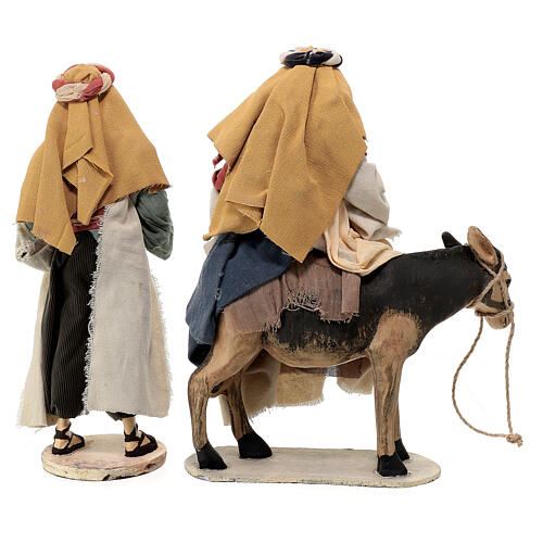 Flight into Egypt, resin and fabric with wood base, Light of Hope, 30 cm 14