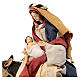 Holy Family statue resin and cloth donkey Light of Hope 30 cm s7