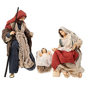 Nativity, set of 3, resin and fabric, Country Collectibles, 60 cm