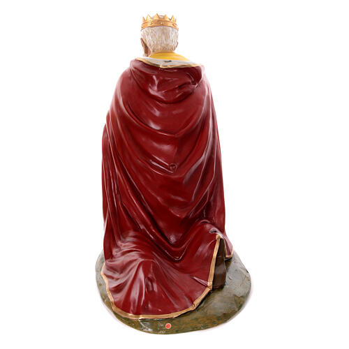 Wise Man on his knees, Lando Landi's Nativity Scene of 160 cm, OUTDOOR statue, fibreglass with crystal eyes 6