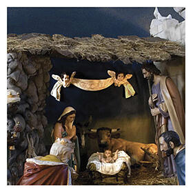 Angeli festone Gloria 160 cm presepe Lando Landi ESTERNO vetroresina occhi cristallo