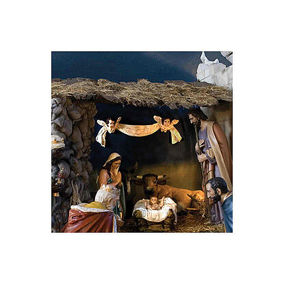 Glory Angels banner 160 cm Lando Landi nativity scene OUTDOOR fiberglass crystal eyes 2