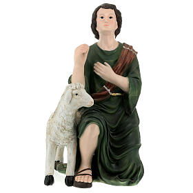 Shepherd with sheep in resin for nativity scene 100 cm