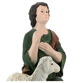 Shepherd with sheep in resin for nativity scene 100 cm
