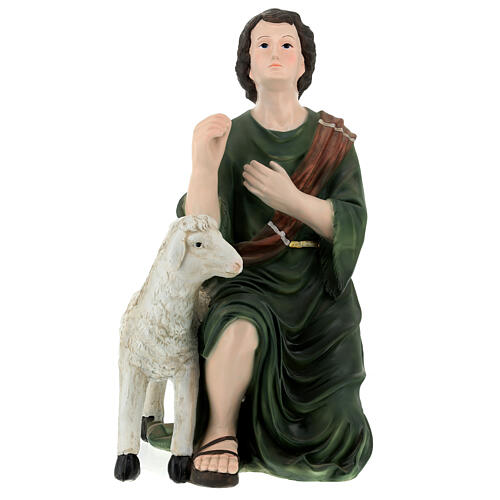 Shepherd with sheep in resin for nativity scene 100 cm 1