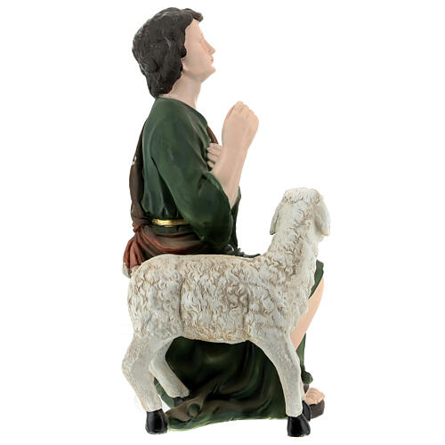 Shepherd with sheep in resin for nativity scene 100 cm 5