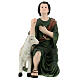 Shepherd with sheep in resin for nativity scene 100 cm s1