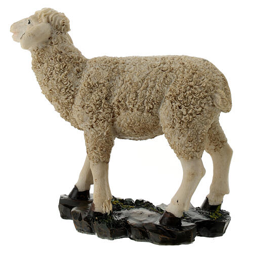 Set 3 moutons en résine crèche 30 cm 5