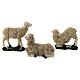 Set 3 pecorelle in resina presepe 30 cm s1