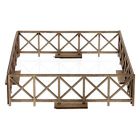 Wood fence with St Andrew's cross, set of 2, 5x15 cm, Moranduzzo