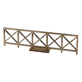 Wood fence with St Andrew's cross, set of 2, 5x15 cm, Moranduzzo