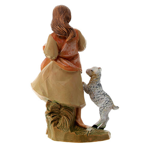 Mujer con cerdito en brazos belén 12 cm Fontanini 4