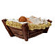 Enfant Jésus dans berceau pour Nativité 40 cm matière incassable pour extérieur s7
