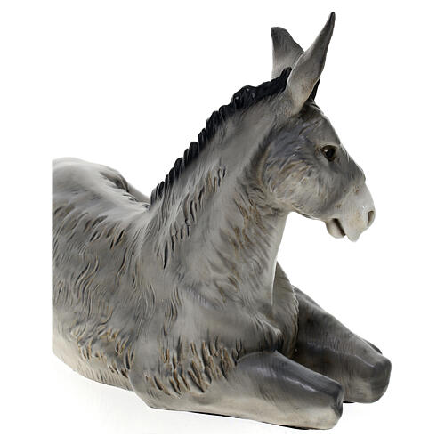 Estatua burro natividad material infrangible 40 cm exterior 6