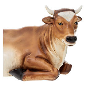 Ox statue for outdoor Nativity Scene of 40 cm, indistructible material