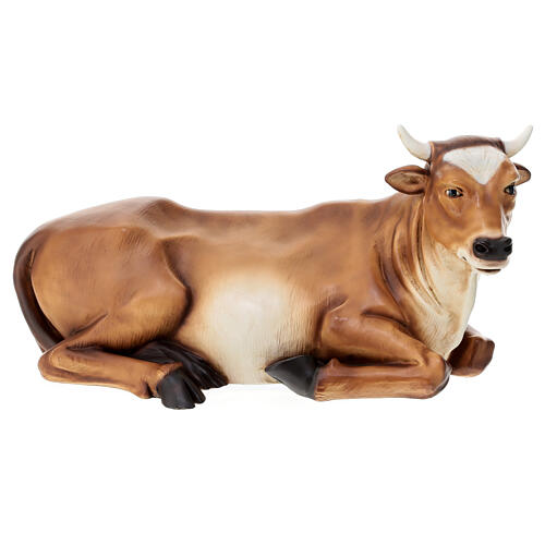 Ox statue for outdoor Nativity Scene of 40 cm, indistructible material 1