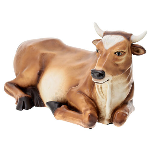 Ox statue for outdoor Nativity Scene of 40 cm, indistructible material 3