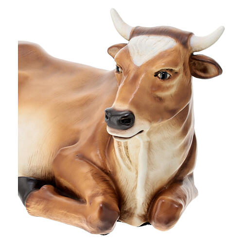 Ox statue for outdoor Nativity Scene of 40 cm, indistructible material 4