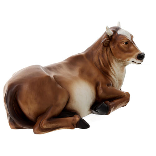 Ox statue for outdoor Nativity Scene of 40 cm, indistructible material 7