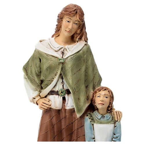 Shepherdess statue with child unbreakable material 30 cm outdoor 2