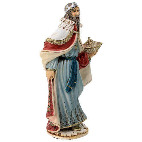 Wise man with gold statue for outdoor Nativity Scene of 30 cm, indistructible material 5