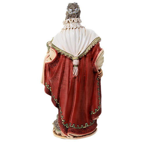 Wise man with gold statue for outdoor Nativity Scene of 30 cm, indistructible material 9