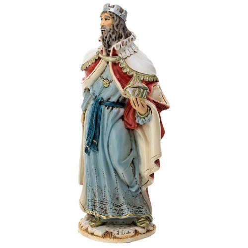 Estatua Rey Mago con oro material infrangible 30 cm exterior 3