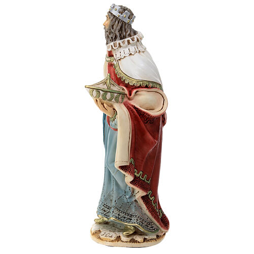 Estatua Rey Mago con oro material infrangible 30 cm exterior 8