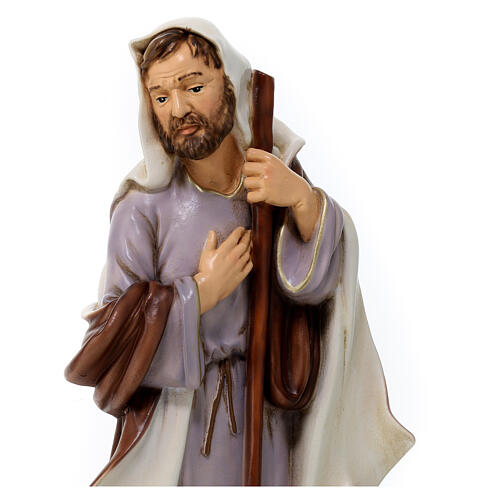 Heiliger Josef, Statue, aus bruchfestem Material, für 40 cm Krippe, AUßEN 2