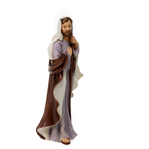 Heiliger Josef, Statue, aus bruchfestem Material, für 40 cm Krippe, AUßEN 4