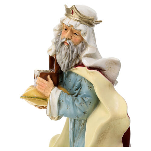 Wise Man offering gold statue for outdoor Nativity Scene of 40 cm, indistructible material 4