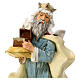 Wise Man offering gold statue for outdoor Nativity Scene of 40 cm, indistructible material s2