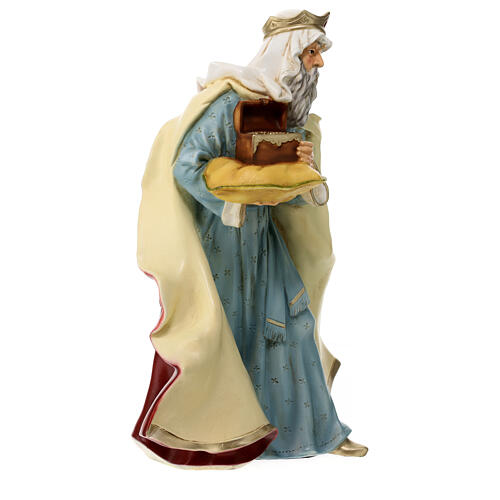Król Mędrzec ze złotem figurka ze sceny narodzin Jezusa, materiał nietłukący 40 cm, na zewnątrz 5