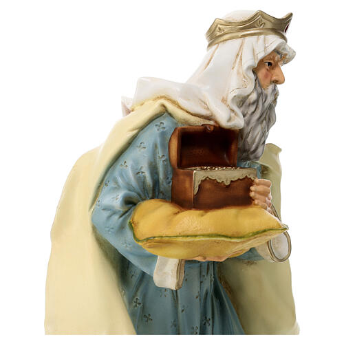 Król Mędrzec ze złotem figurka ze sceny narodzin Jezusa, materiał nietłukący 40 cm, na zewnątrz 6